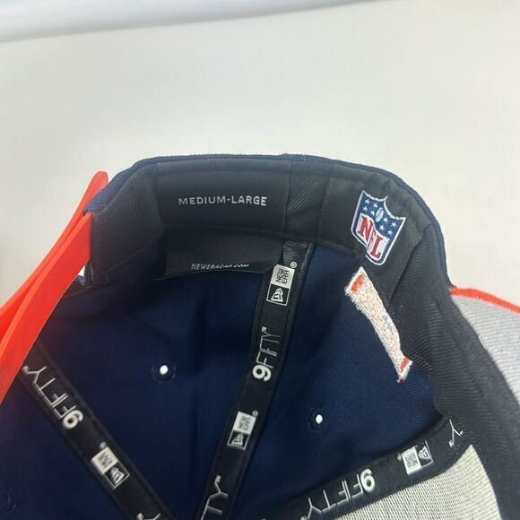 New Era Denver Broncos Navy Blue Baycik 9FIFTY Mens Snapback Hat - Picture 12 of 13